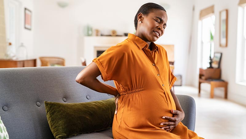 pregnant woman with back pain in San Clemente