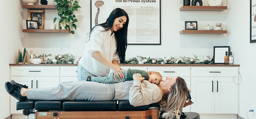 pediatric patient receiving chiropractic care in San Clemente